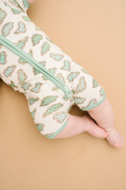 Dino Cookie Bamboo Short Romper
