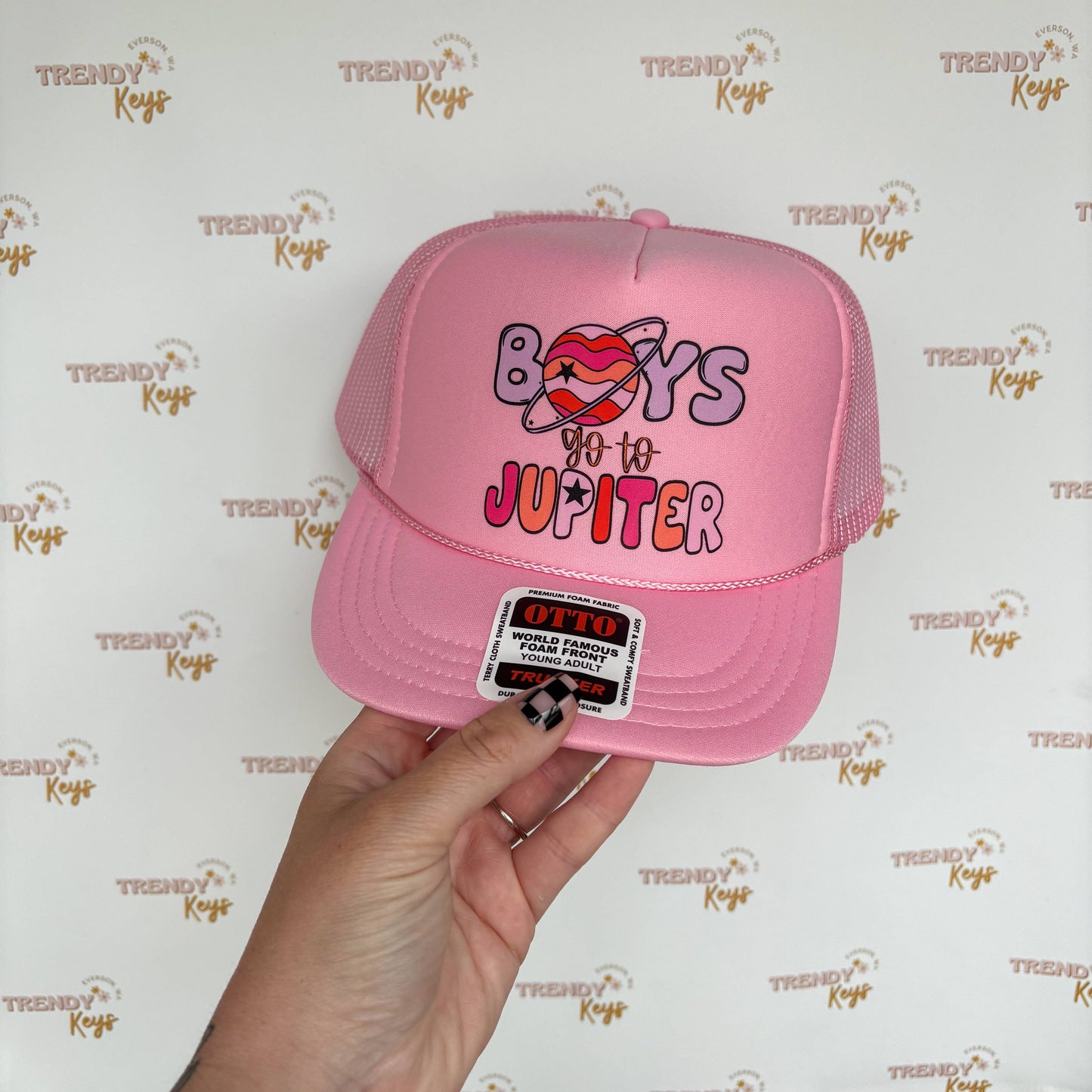 Boys go to Jupiter Print Youth Trucker Hat
