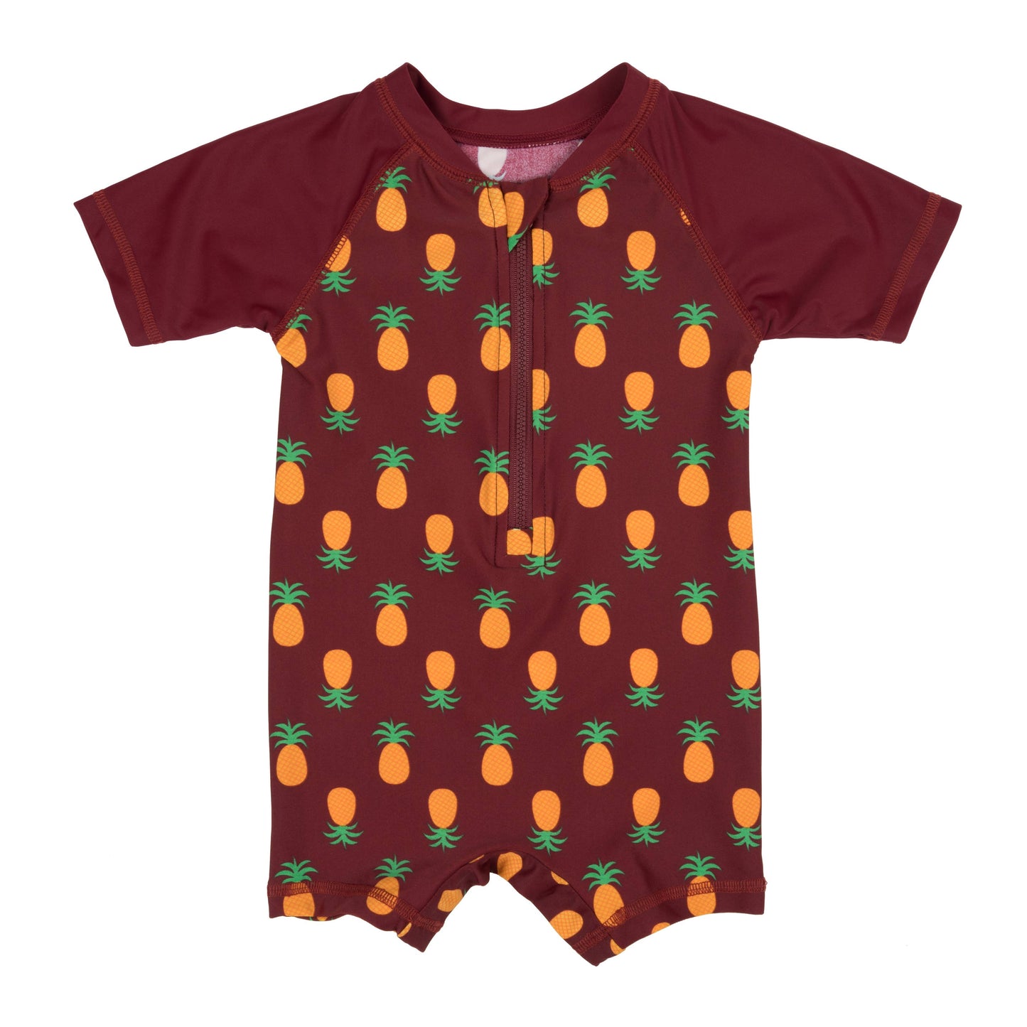 Pineapple One-Piece Rashguard Swimsuit