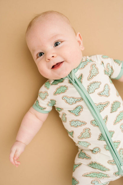 Dino Cookie Bamboo Short Romper