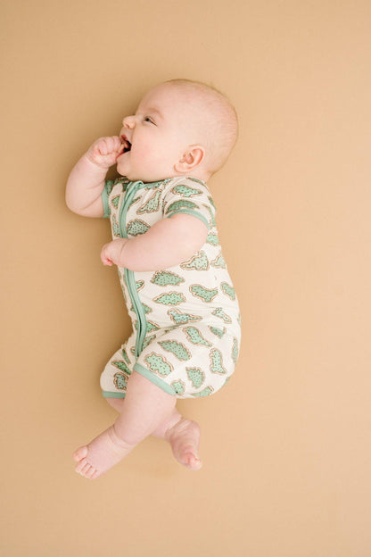Dino Cookie Bamboo Short Romper
