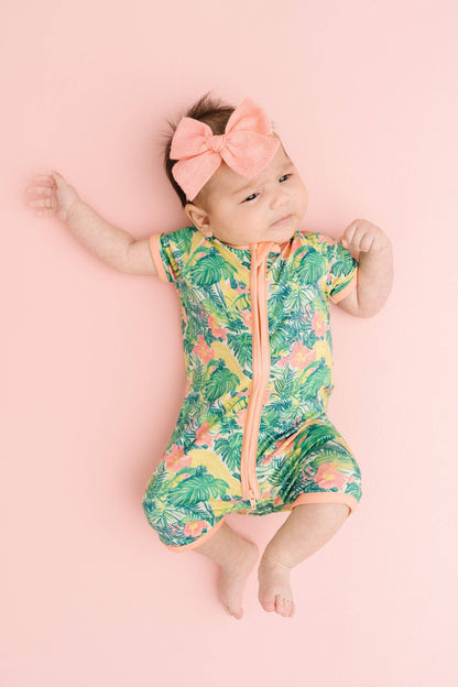 Tropical Bloom Bamboo Short Romper