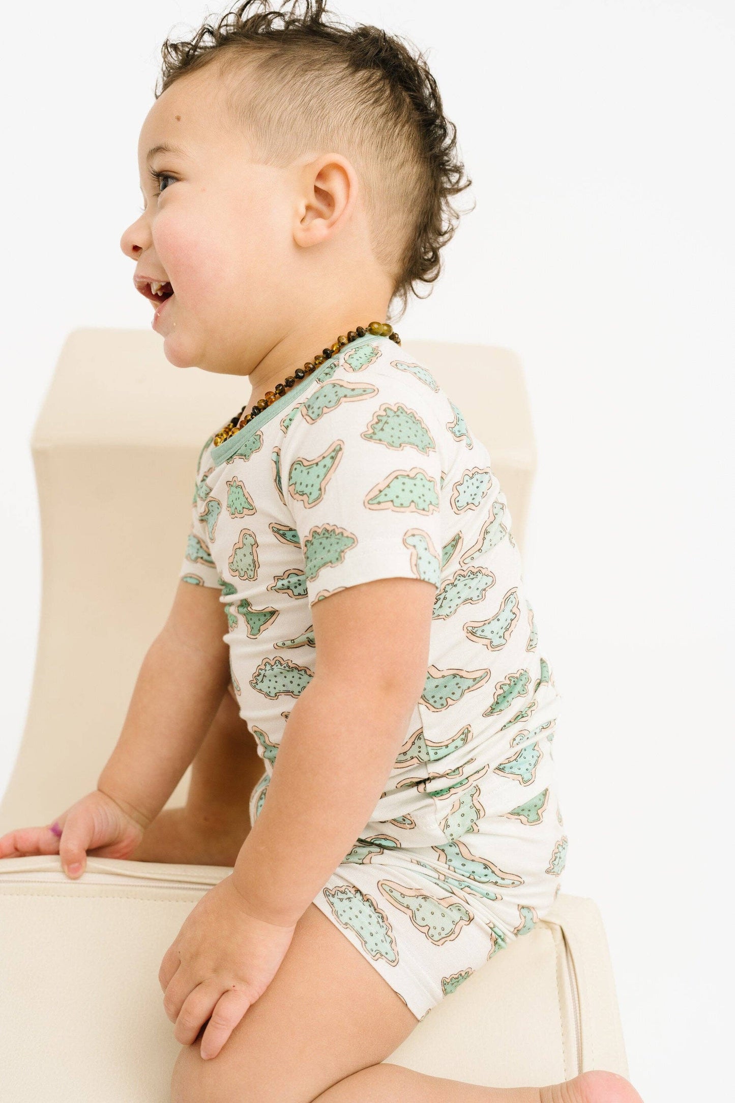 Dino Cookie Bamboo Shorts Set