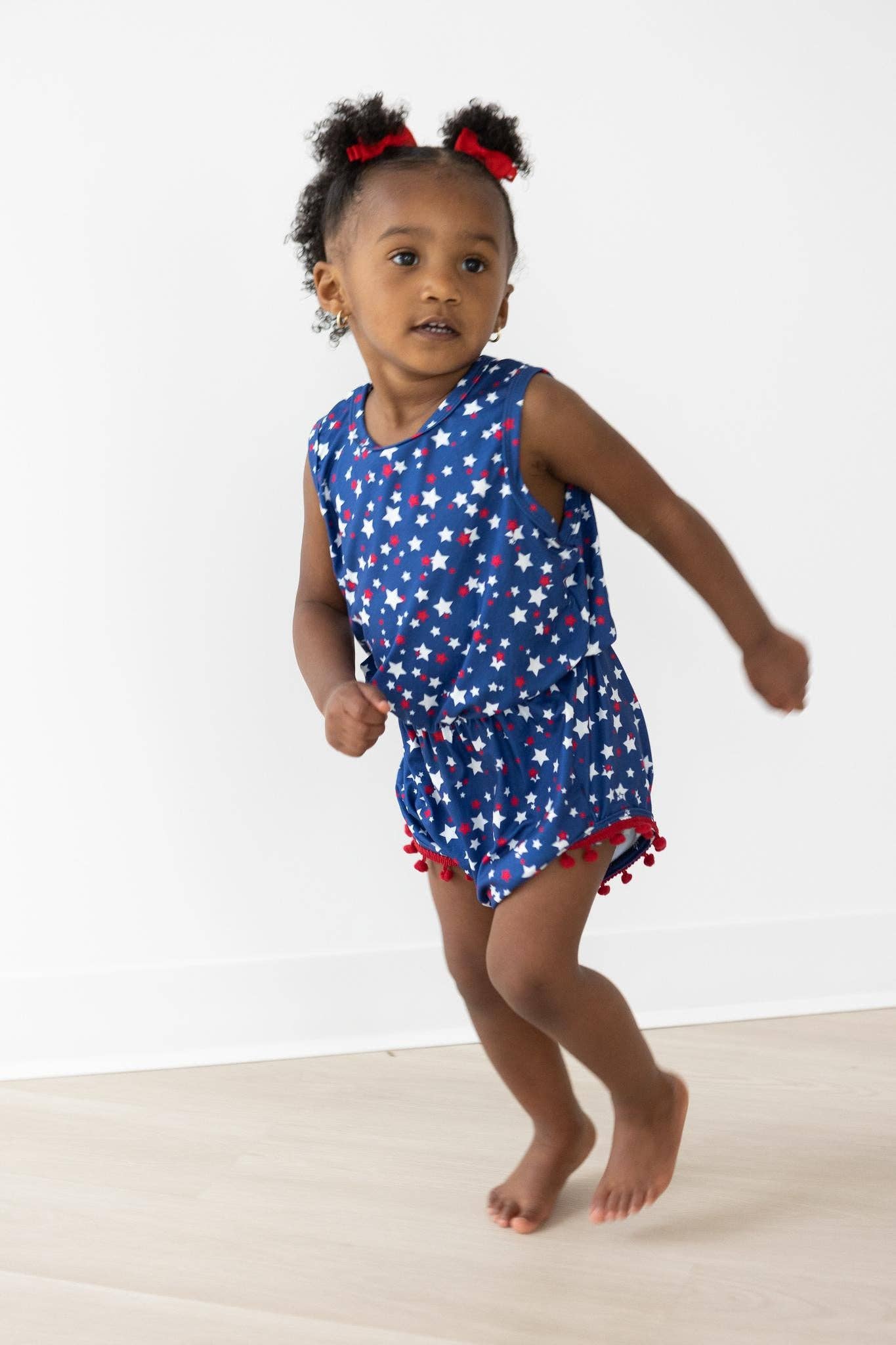 Star Bright Pom Pom Romper