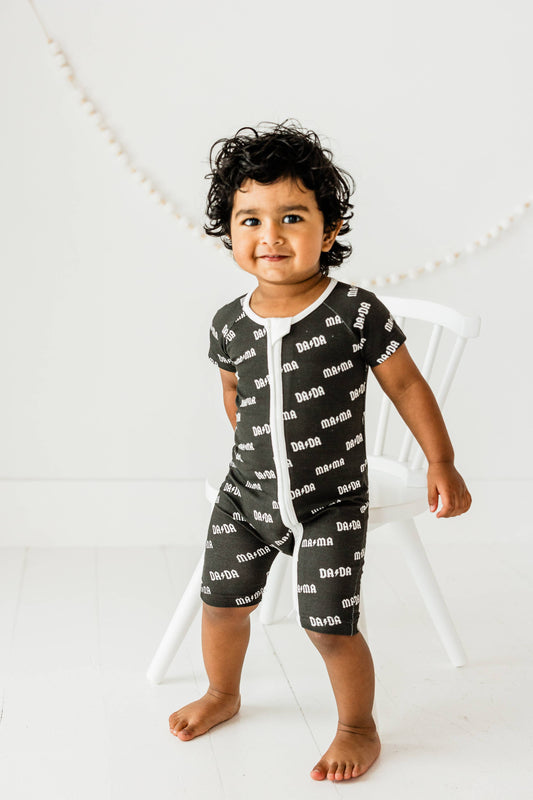Lightning Bolts Short Bamboo Romper