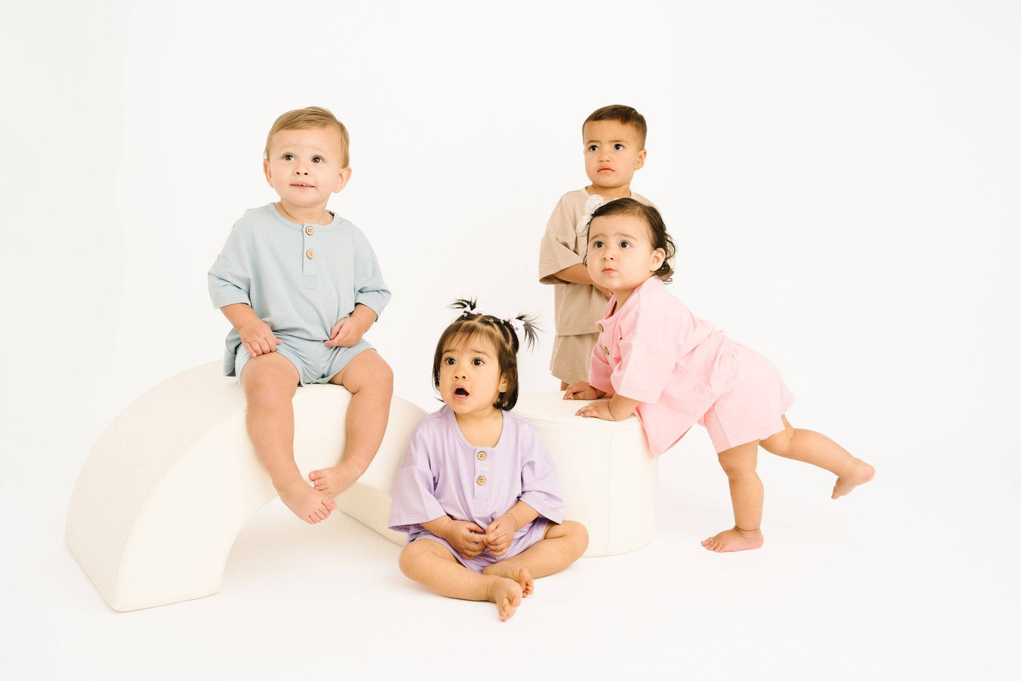 Peony Bamboo Button Slouchy Set