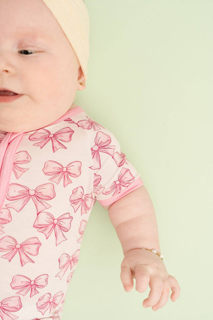 Pretty In Pink Bamboo Short Romper
