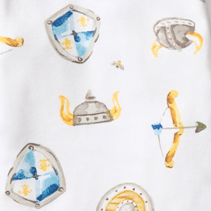 Nordic Hero & Viking Ships Organic Cotton Two-Piece Pajamas