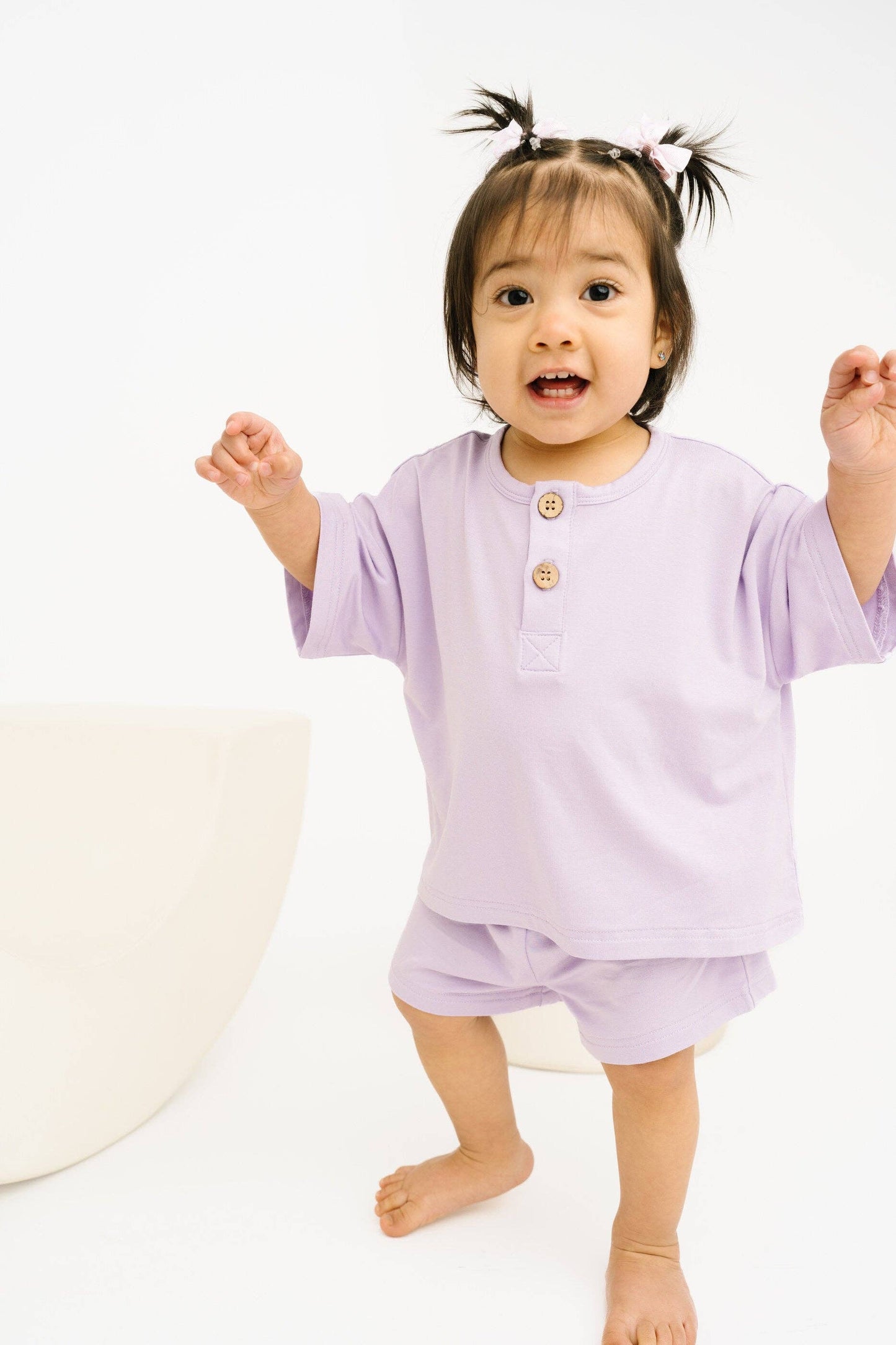 Lilac Bamboo Button Slouchy Set