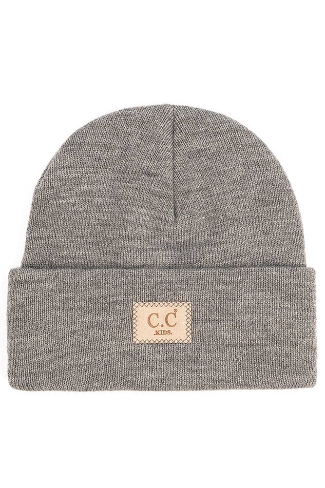 C.C Kids Classic Rib Patch Beanie