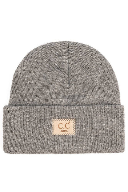 C.C Kids Classic Rib Patch Beanie