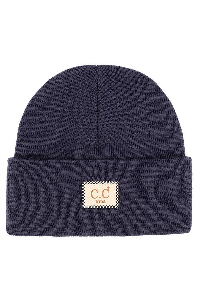 C.C Kids Classic Rib Patch Beanie