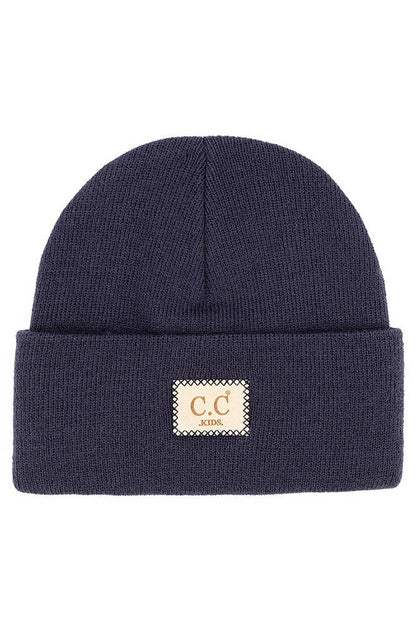 C.C Kids Classic Rib Patch Beanie