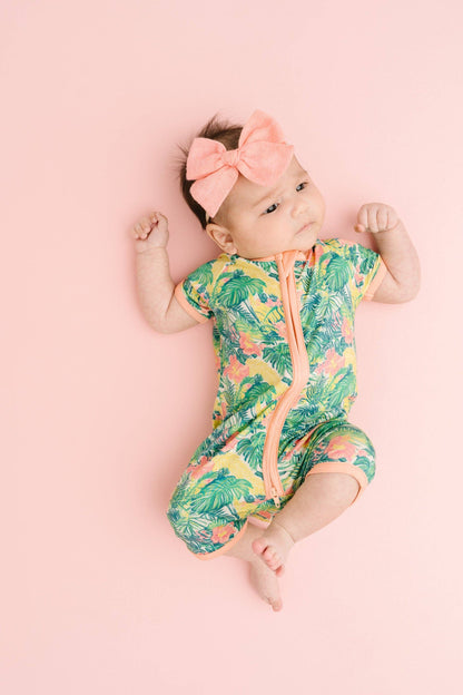 Tropical Bloom Bamboo Short Romper