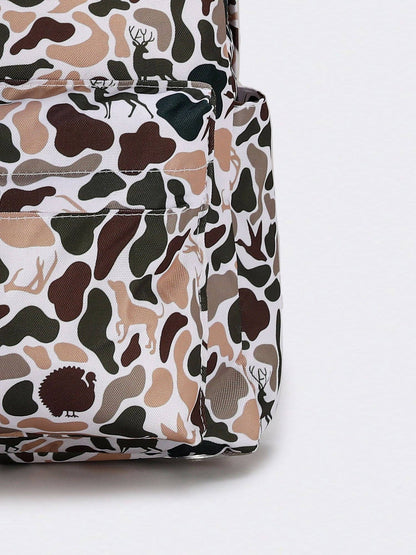 Deer Hunting Print Kids Canvas Backpack