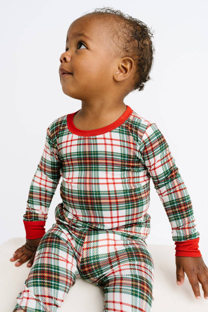 Christmas Plaid Bamboo Set