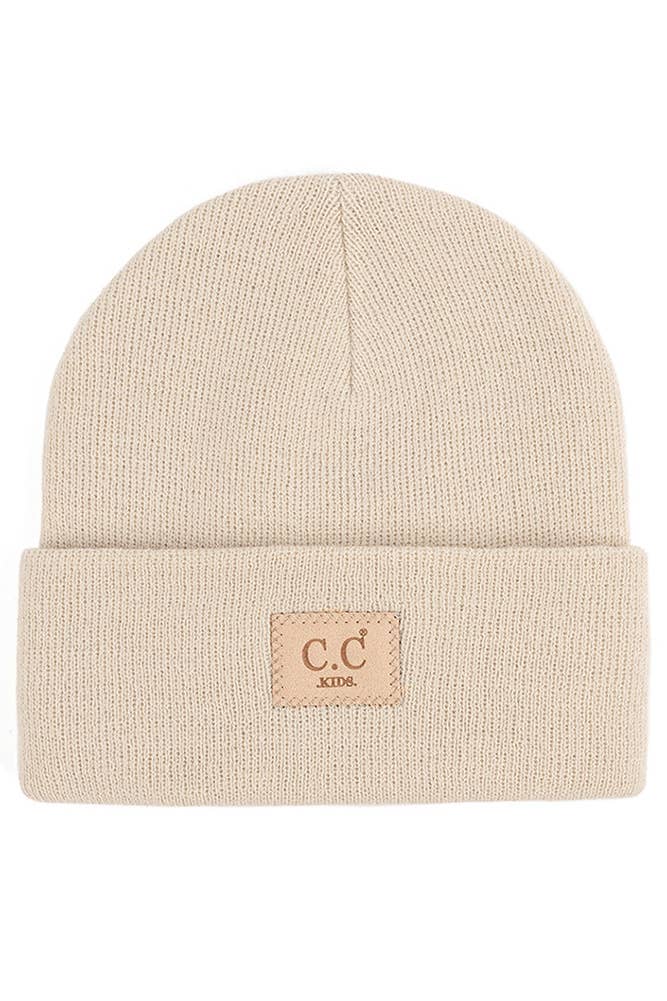 C.C Kids Classic Rib Patch Beanie