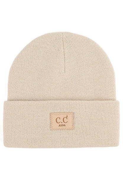 C.C Kids Classic Rib Patch Beanie