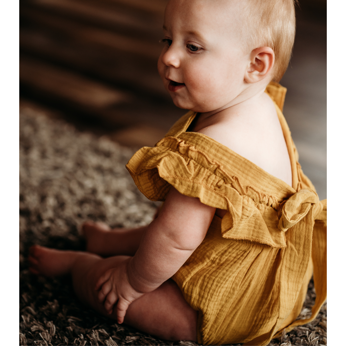 Yellow Ruffled Romper