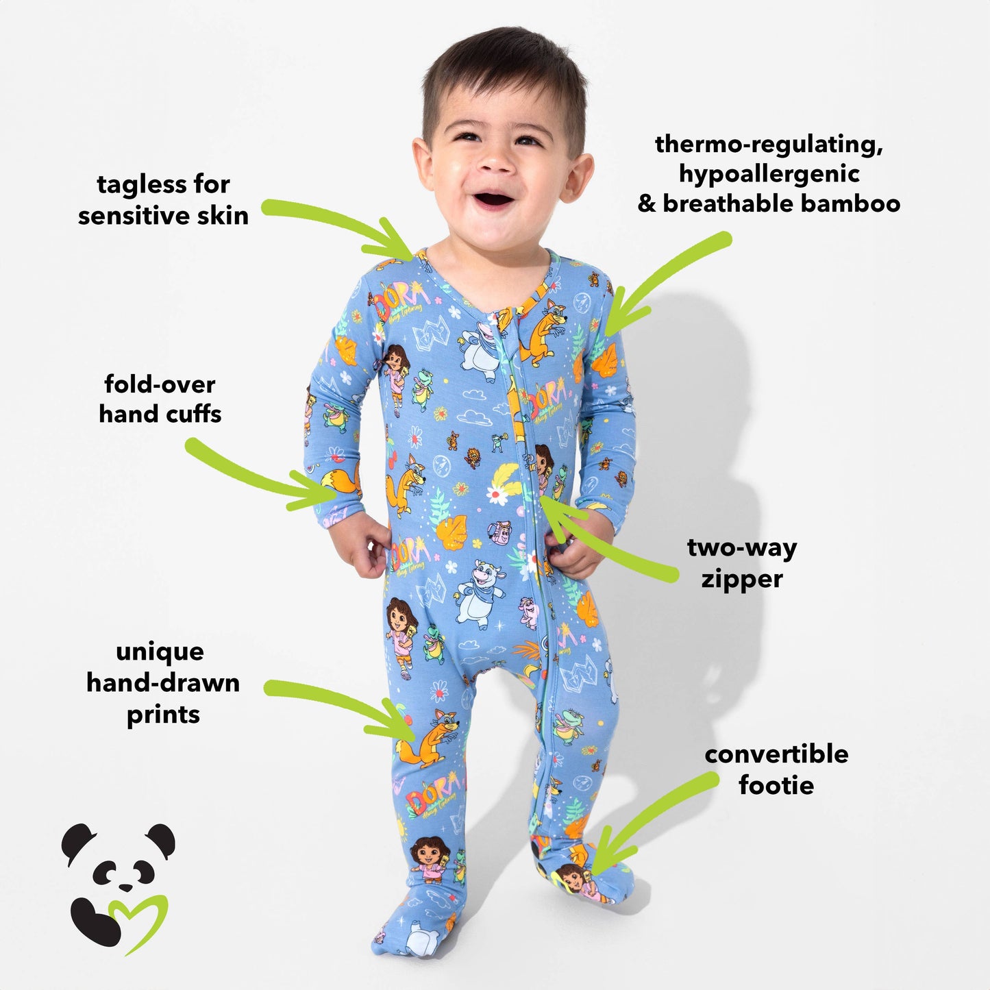 Dora: Fiesta Fun Bamboo Convertible Footie