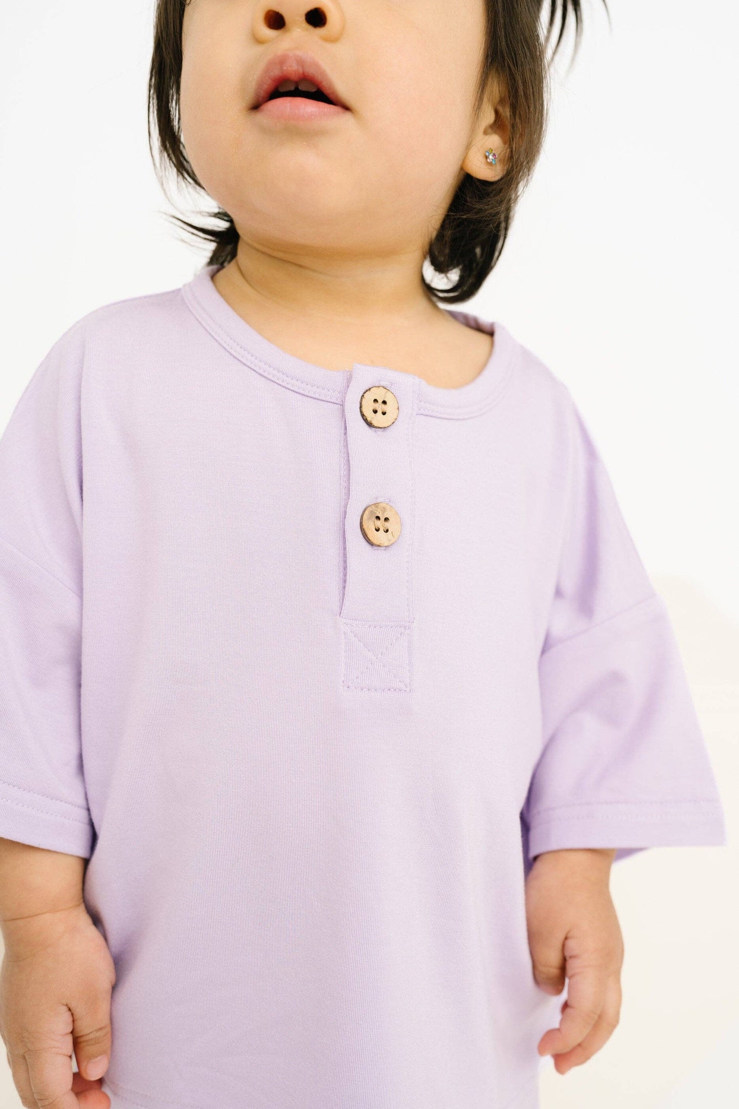 Lilac Bamboo Button Slouchy Set