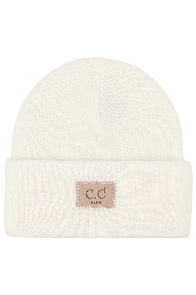 C.C Kids Classic Rib Patch Beanie