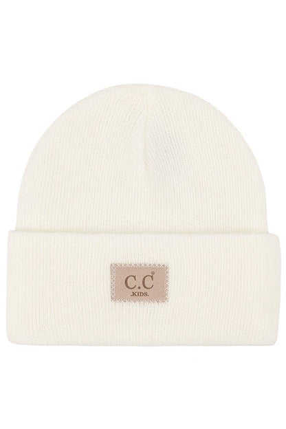 C.C Kids Classic Rib Patch Beanie