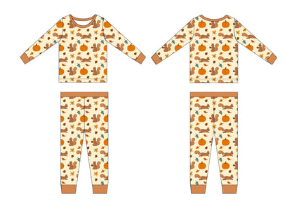 Pumpkin Patch Pals Two Piece Bamboo Pajama