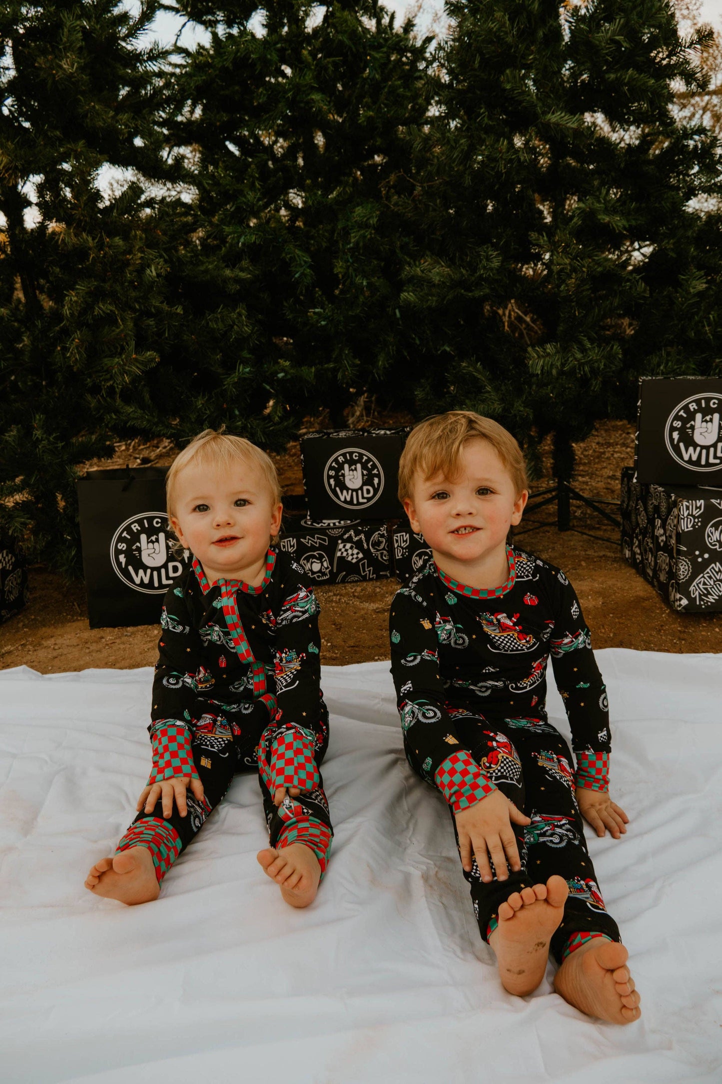 Santas Speedy Sleigh Zip Up Pajamas *PREORDER*