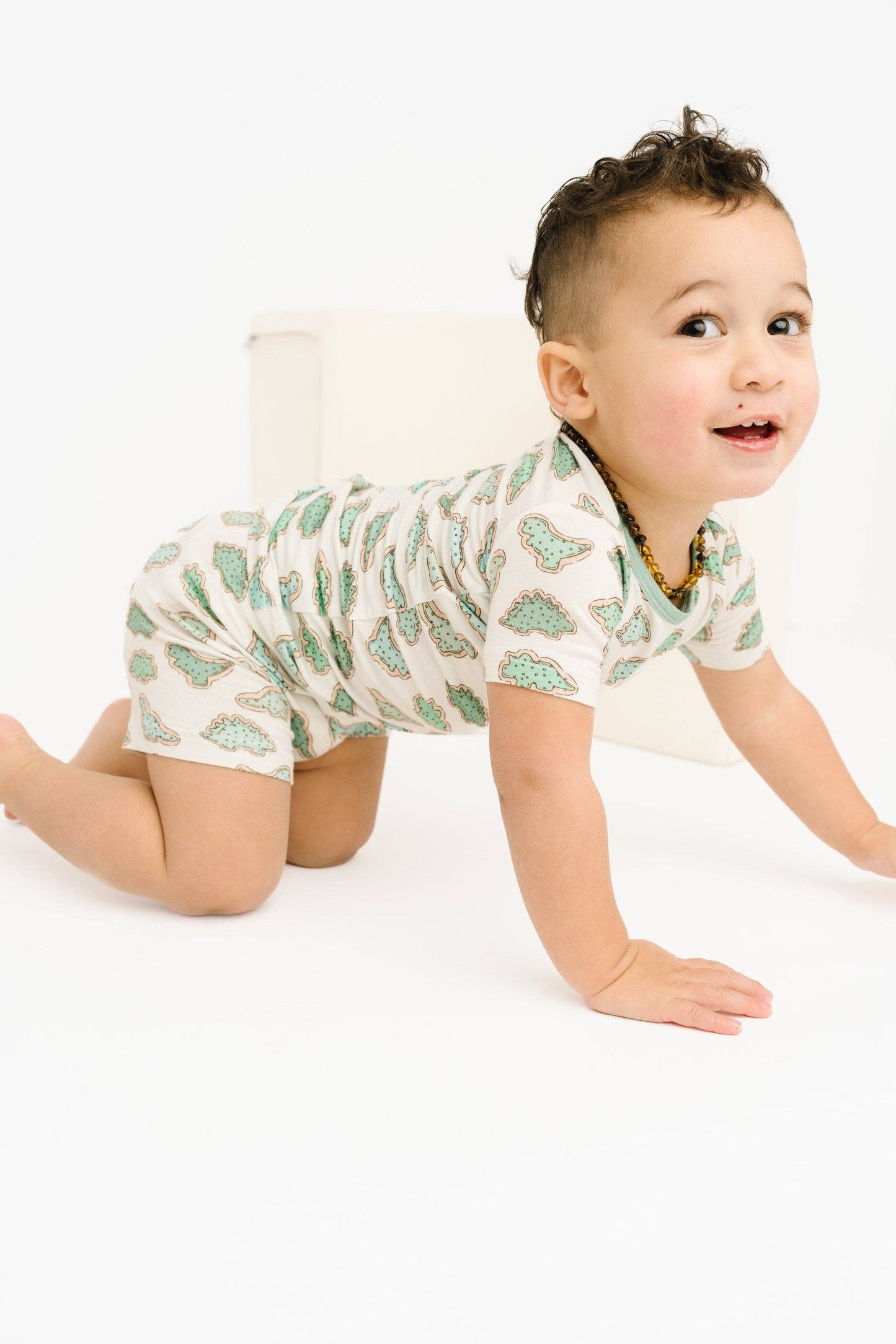 Dino Cookie Bamboo Shorts Set