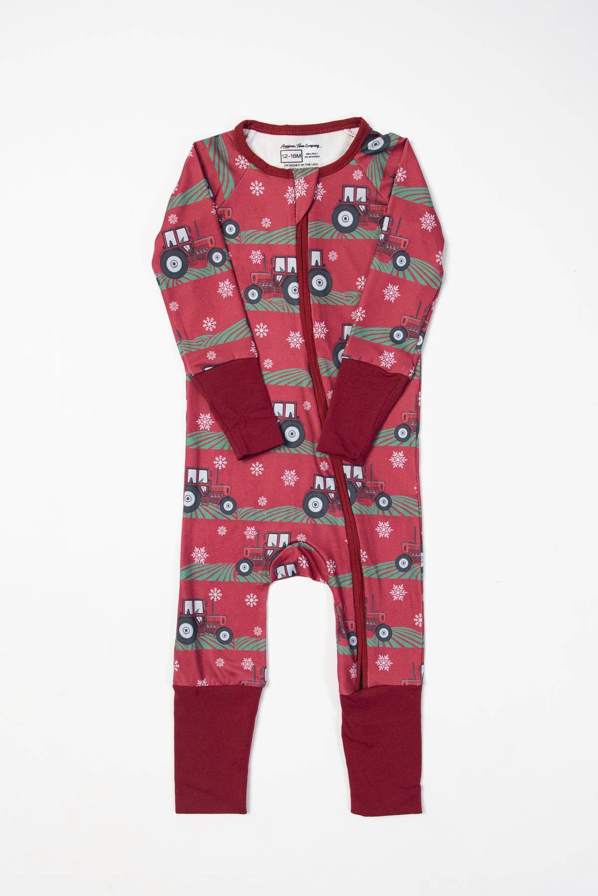 Red Tractor Christmas Baby Zippy