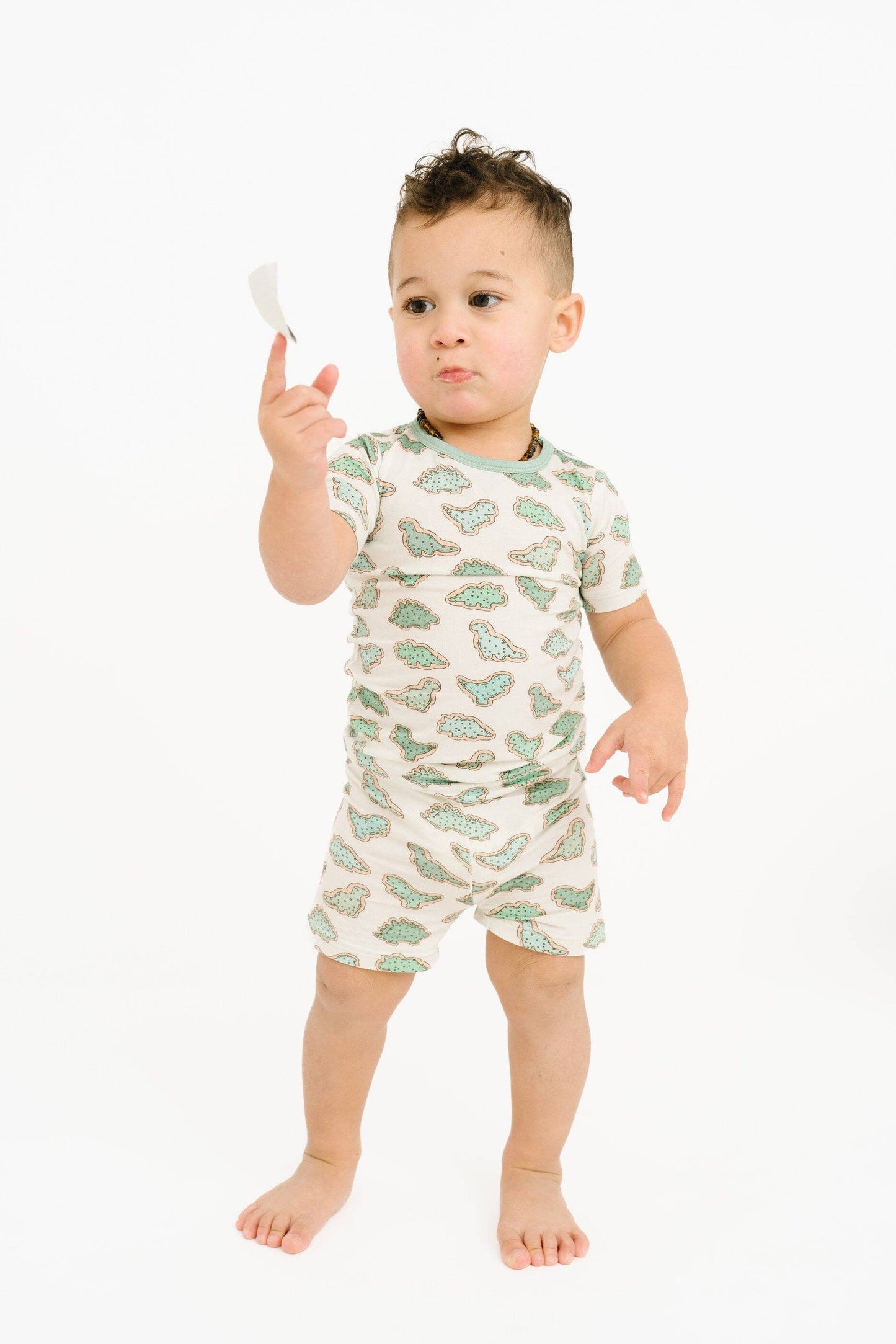 Dino Cookie Bamboo Shorts Set