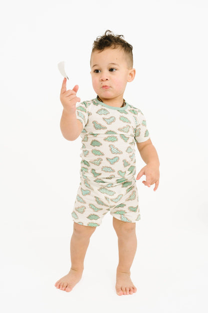 Dino Cookie Bamboo Shorts Set