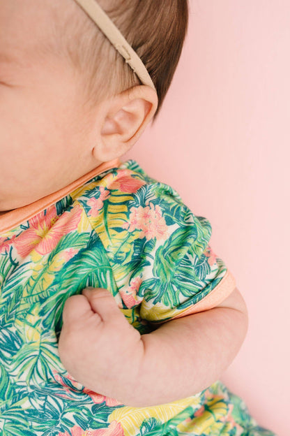 Tropical Bloom Bamboo Short Romper