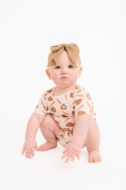 Home Run Pink Bamboo Shorts Set