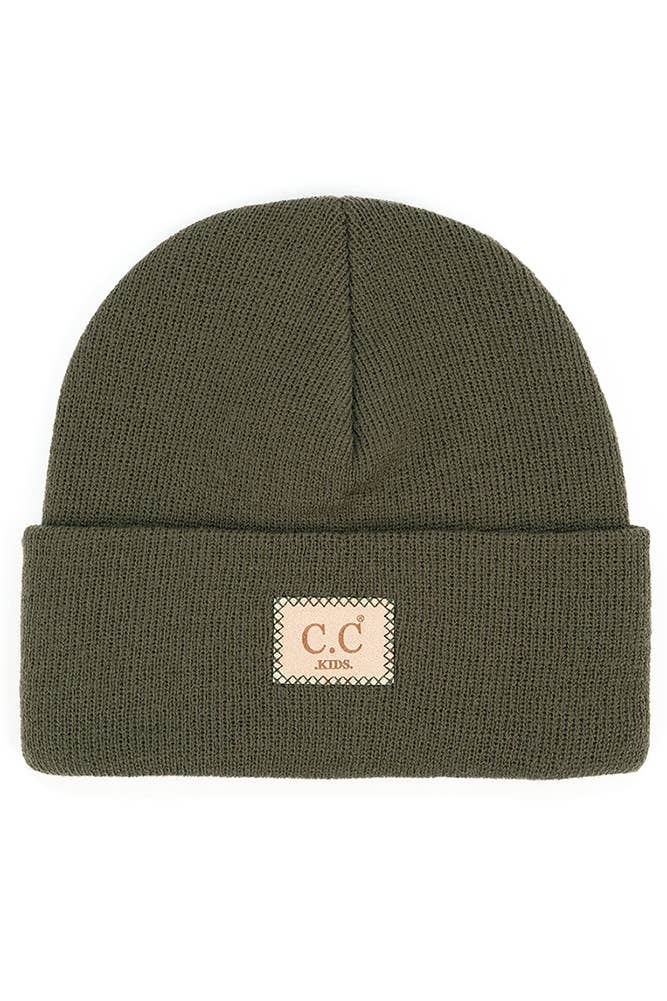 C.C Kids Classic Rib Patch Beanie