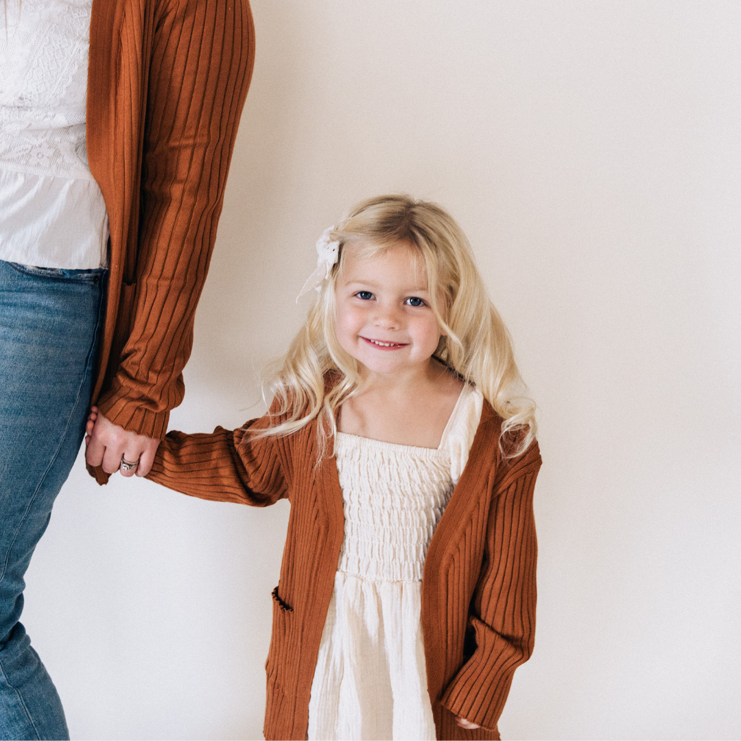 Camel Knit Cardigan Sweater