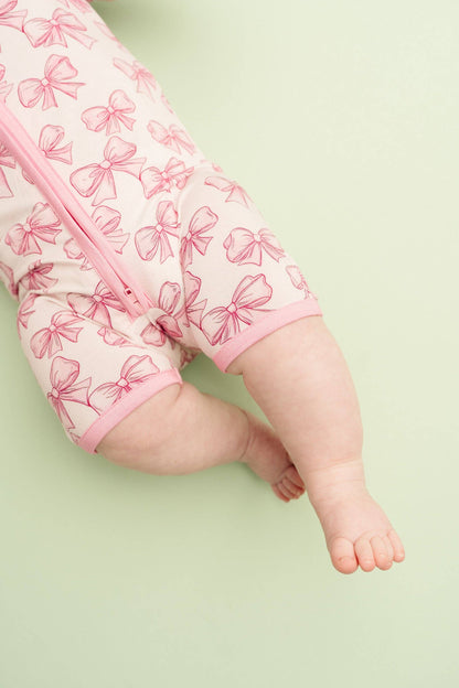 Pretty In Pink Bamboo Short Romper
